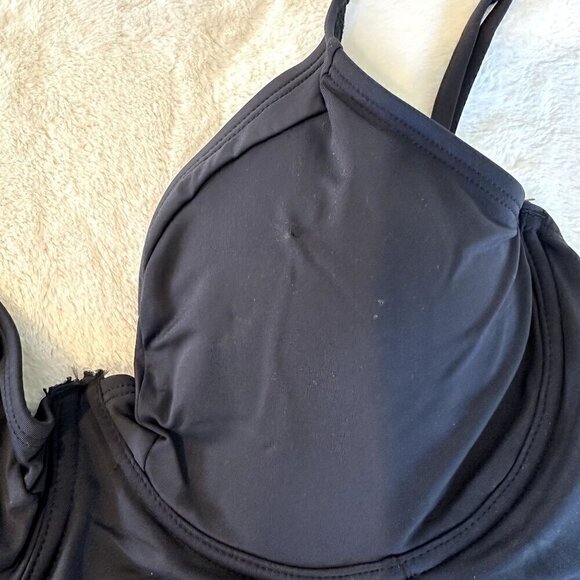 NWT Good American Wire Cup Belted One Piece Swimsuit in Black - Size 5 (2XL) - Picture 5 of 12